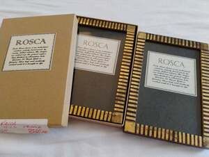 Set of 2 Vintage ROSCA 4x6 Picture Frames - Handmade 22K Gold/Silver Leaf